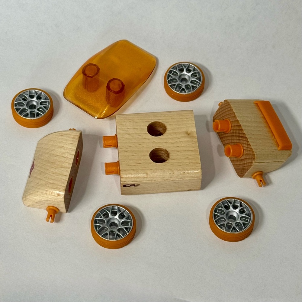 Calello Automoblox Wooden Toy Car 2010 Glittery Orange Heirloom Quality - Picture 7 of 8